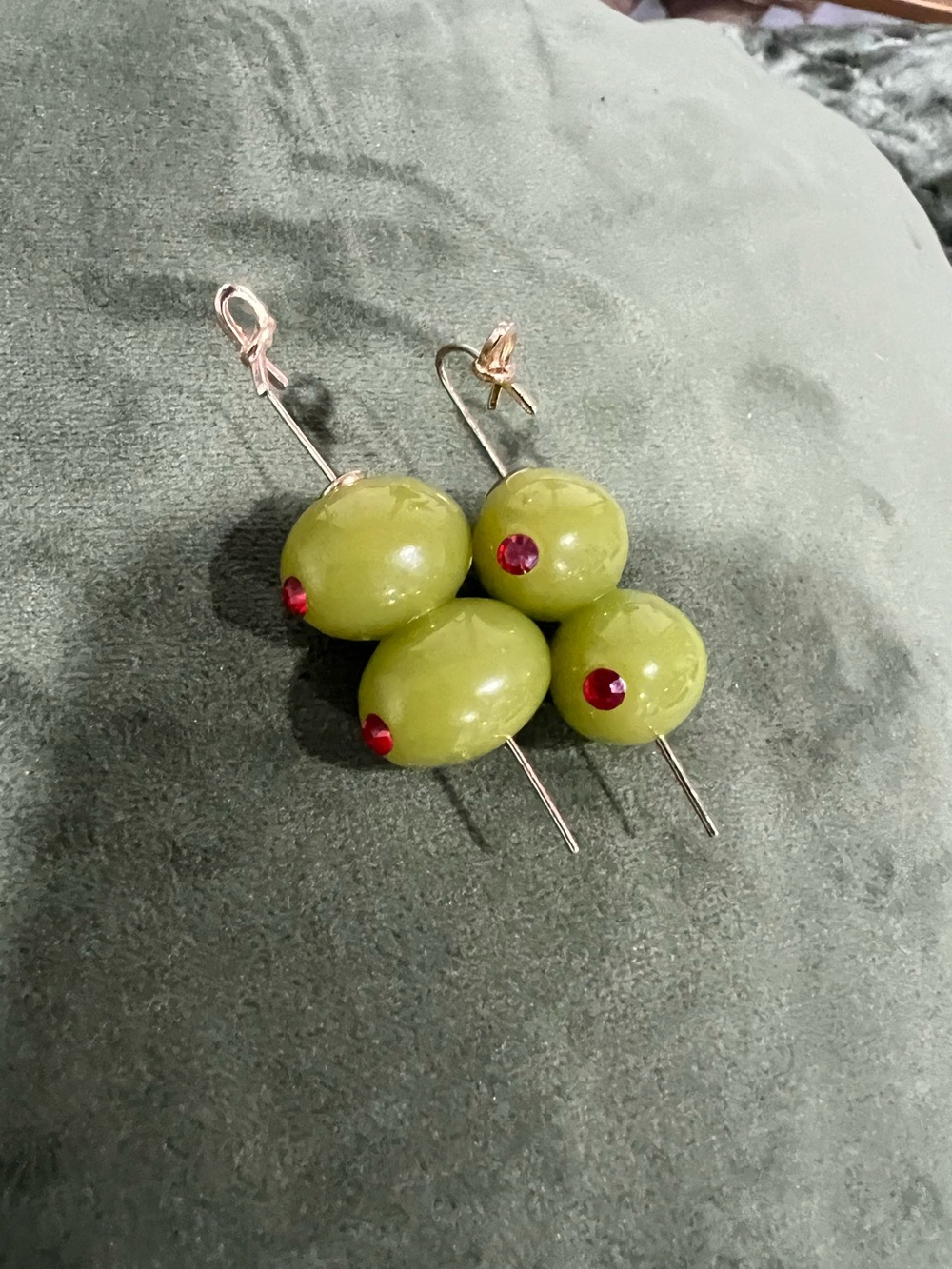 Olive with Pimento earrings. - Picture 12 of 12